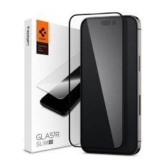 iPhone 14 Pro SPIGEN TR SLIM HD képernyővédő üveg 2.5D, 9H, FEKETE