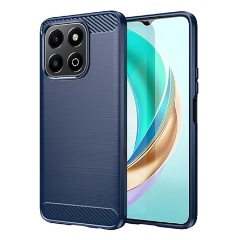 Honor X6b Gigapack Szilikon telefonvédő ütésállóság, karbon minta, SÖTÉTKÉK