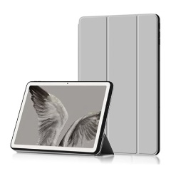 Google Pixel Tablet Gigapack Tok álló, bőr hatású FLIP, asztali tartó, SÖTÉTSZÜRKE