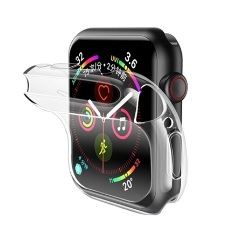 Apple Watch Series SE 44mm USAMS szilikon keret egyedi méret, ultravékony, ÁTLÁTSZÓ