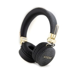 GUESS METAL LOGO 4G bluetooth fejhallgató SZTEREO v5.3, IPX4 vízálló, FEKETE