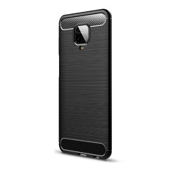 Redmi Note 9 Pro Gigapack Szilikon telefonvédő ütésállóság, karbon minta, FEKETE