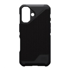 iPhone 16 UAG METROPOLIS LT szilikon telefonvédő erős ütésállóság, szőtt minta, FEKETE