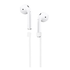 GIGAPACK szilikon tartó nyakba akasztható, Apple AirPods, FEHÉR