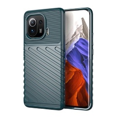 Xiaomi Mi 11 Pro 5G Gigapack szilikon telefonvédő ütésállóság, dombor minta, SÖTÉTZÖLD Xiaomi Mi 11 Pro 5G Gigapack szilikon telefonvédő ütésállóság, dombor minta, SÖTÉTZÖLD