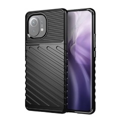 Xiaomi Mi 11 5G Gigapack szilikon telefonvédő ütésállóság, dombor minta, FEKETE Xiaomi Mi 11 5G Gigapack szilikon telefonvédő ütésállóság, dombor minta, FEKETE