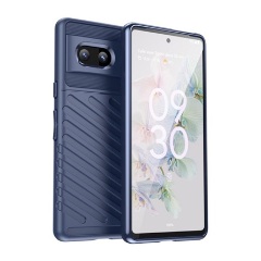 Google Pixel 7 Gigapack szilikon telefonvédő ütésállóság, dombor minta, SÖTÉTKÉK