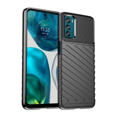 Motorola Moto G42 Gigapack szilikon telefonvédő ütésállóság, dombor minta, FEKETE