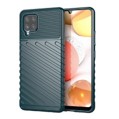 Samsung A42 5G Gigapack szilikon telefonvédő ütésállóság, dombor minta, SÖTÉTZÖLD Samsung A42 5G Gigapack szilikon telefonvédő ütésállóság, dombor minta, SÖTÉTZÖLD
