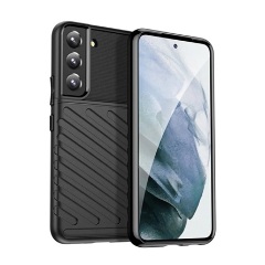 Samsung S22 Plus 5G Gigapack szilikon telefonvédő ütésállóság, dombor minta, FEKETE