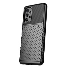 Samsung A32 5G Gigapack szilikon telefonvédő ütésállóság, dombor minta, FEKETE Samsung A32 5G Gigapack szilikon telefonvédő ütésállóság, dombor minta, FEKETE