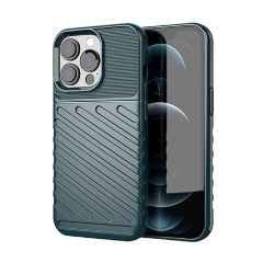 iPhone 13 Pro Gigapack szilikon telefonvédő ütésállóság, dombor minta, SÖTÉTZÖLD iPhone 13 Pro Gigapack szilikon telefonvédő ütésállóság, dombor minta, SÖTÉTZÖLD