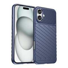 iPhone 16 Plus 5G Gigapack Szilikon telefonvédő ütésállóság, dombor minta, SÖTÉTKÉK iPhone 16 Plus 5G Gigapack Szilikon telefonvédő ütésállóság, dombor minta, SÖTÉTKÉK