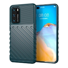 Huawei P40 Gigapack szilikon telefonvédő ütésállóság, dombor minta, SÖTÉTZÖLD Huawei P40 Gigapack szilikon telefonvédő ütésállóság, dombor minta, SÖTÉTZÖLD