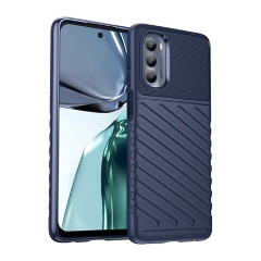 Motorola Moto G62 5G Gigapack szilikon telefonvédő ütésállóság, dombor minta, SÖTÉTKÉK