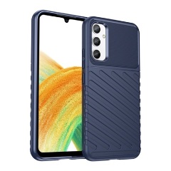 Samsung A34 5G Gigapack szilikon telefonvédő ütésállóság, dombor minta, SÖTÉTKÉK