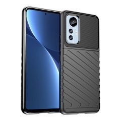 Xiaomi 12 Lite Gigapack szilikon telefonvédő ütésállóság, dombor minta, FEKETE Xiaomi 12 Lite Gigapack szilikon telefonvédő ütésállóság, dombor minta, FEKETE