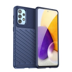 Samsung A23 5G Gigapack szilikon telefonvédő ütésállóság, dombor minta, SÖTÉTKÉK