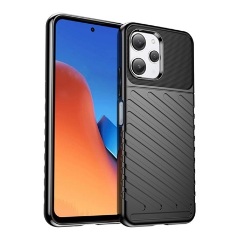Redmi 12 Gigapack Szilikon telefonvédő ütésállóság, dombor minta, FEKETE Redmi 12 Gigapack Szilikon telefonvédő ütésállóság, dombor minta, FEKETE