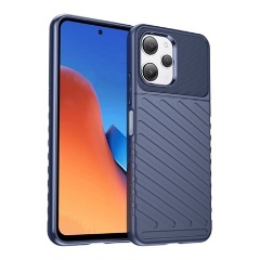 Redmi 12 Gigapack Szilikon telefonvédő ütésállóság, dombor minta, SÖTÉTKÉK