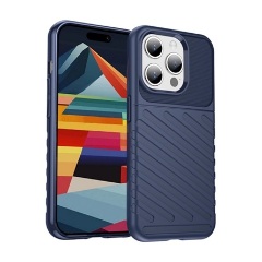 iPhone 15 Pro Max Gigapack szilikon telefonvédő ütésállóság, dombor minta, SÖTÉTKÉK iPhone 15 Pro Max Gigapack szilikon telefonvédő ütésállóság, dombor minta, SÖTÉTKÉK