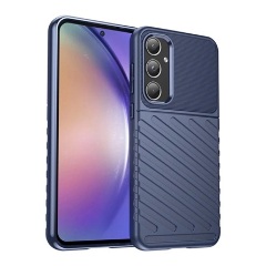 Samsung A55 5G Gigapack Szilikon telefonvédő ütésállóság, dombor minta, SÖTÉTKÉK