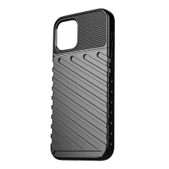 iPhone 15 Pro Gigapack szilikon telefonvédő ütésállóság, dombor minta, FEKETE