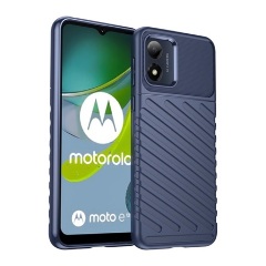 Motorola Moto E13 GIGAPACK szilikon telefonvédő ütésállóság, dombor minta, SÖTÉTKÉK