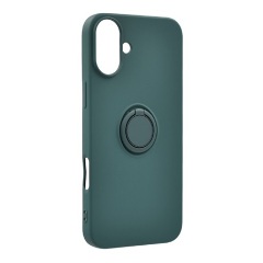 iPhone 16 Plus 5G Gigapack Szilikon telefonvédő tartógyűrű, kameravédő, SÖTÉTZÖLD iPhone 16 Plus 5G Gigapack Szilikon telefonvédő tartógyűrű, kameravédő, SÖTÉTZÖLD