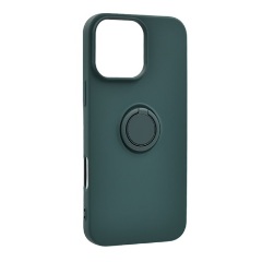 iPhone 16 Pro Max 5G Gigapack Szilikon telefonvédő tartógyűrű, kameravédő, SÖTÉTZÖLD