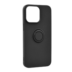 iPhone 15 Gigapack szilikon telefonvédő tartógyűrű, kameravédő, FEKETE