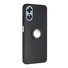 Oppo A58 4G Gigapack Szilikon telefonvédő tartógyűrű, kameravédő, FEKETE