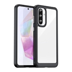 Samsung A36 5G GIGAPACK Szilikon telefonvédő ütésállóság, átlátszó hátlap, FEKETE