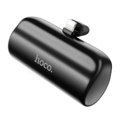 HOCO J106 vésztöltő Type-C aljzat 5000mAh, kitámasztó, FEKETE