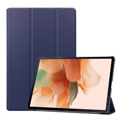Samsung Tab S7 Plus WIFI 5G Gigapack Tok álló, bőr hatású FLIP, asztali tartó, SÖTÉTKÉK