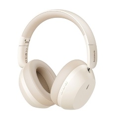 BASEUS BASS 35 MAX bluetooth fejhallgató SZTEREO v5.3, zajszűrő + Type-C tápkábel, FEHÉR