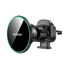 Joyroom JR-ZS412 15W telefon vezeték nélküli töltő adapter / autós tartó fekete