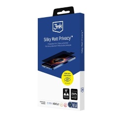 Honor X8c 3MK SILKY MATT PRIVACY képernyővédő fólia matt, betekintés védelem, ÁTLÁTSZÓ