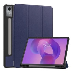 Lenovo Idea Tab Pro GIGAPACK Tok álló, bőr hatású aktív FLIP, ceruza tartó, SÖTÉTKÉK
