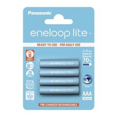 Panasonic eneloop Lite AAA (LR03) 550mAh NiMH akkumulátor 4db