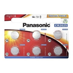 Panasonic gomb (CR2025 ) Li elem 6db