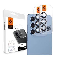 Samsung S25 SPIGEN OPTIK PRO HD kameravédő üveg 2db 9H, csak lencse, FEKETE