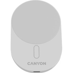 Canyon OnGrip 105 15W univerzális vezeték nélküli töltő adapter / autós tartó fehér (Qi2)