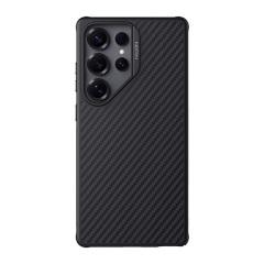 Samsung S25 Ultra NILLKIN SYNTHETIC FIBER PRO műanyag telefonvédő aramid bevonat, MagSafe, FEKETE