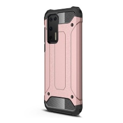 Huawei P40 Gigapack Defender szilikon telefonvédő ütésállóság, fémhatás, ROZÉARANY