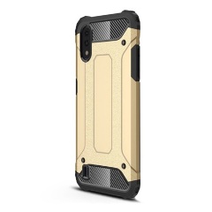 Samsung A01 Gigapack Defender szilikon telefonvédő ütésállóság, fémhatás, ARANY