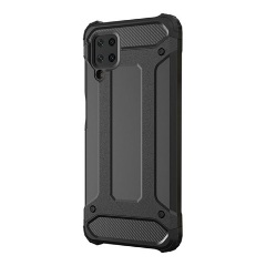 Samsung A12 Gigapack Defender szilikon telefonvédő ütésállóság, fémhatás, FEKETE Samsung A12 Gigapack Defender szilikon telefonvédő ütésállóság, fémhatás, FEKETE