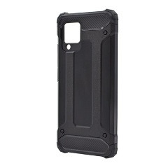 Samsung A42 5G Gigapack Defender szilikon telefonvédő ütésállóság, fémhatás, FEKETE