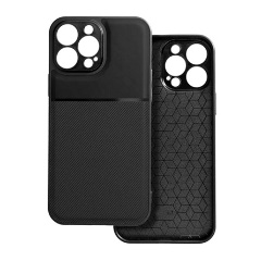 iPhone 15 Pro Max Gigapack Szilikon telefonvédő ütésállóság, csíkos, FEKETE iPhone 15 Pro Max Gigapack Szilikon telefonvédő ütésállóság, csíkos, FEKETE