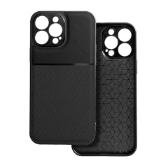 iPhone 15 Pro Gigapack Szilikon telefonvédő ütésállóság, csíkos, FEKETE